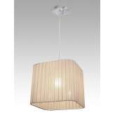 Lampa wisząca Brasilia 3 1420 hotelowa abażur biały plisowany