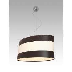 Lampa wisząca Tokio A 1444 hotelowa abażur kremowy | wenge Wstawki