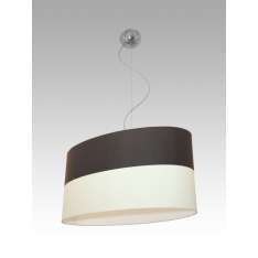 Lampa wisząca Tokio B 1451 hotelowa abażur kremowo - Brązowy