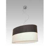 Lampa wisząca Tokio B 1451 hotelowa abażur kremowo - Brązowy