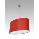 Lampa wisząca Lima 4 1529 hotelowa abażur bordowy