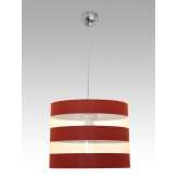 Lampa wisząca Madryt 4 1581 hotelowa abażur bordowy