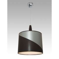 Lampa wisząca Lizbona C 1680 hotelowa abażur brązowo - Aluminiowy