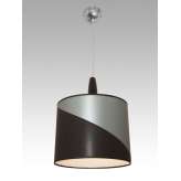 Lampa wisząca Lizbona C 1680 hotelowa abażur brązowo - Aluminiowy