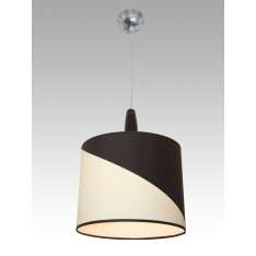 Lampa wisząca Lizbona D 1697 hotelowa abażur kremowo - Brązowy