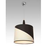 Lampa wisząca Lizbona D 1697 hotelowa abażur kremowo - Brązowy