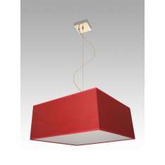 Lampa wisząca Singapur 4 1710 hotelowa abażur bordowy