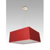 Lampa wisząca Singapur 4 1710 hotelowa abażur bordowy