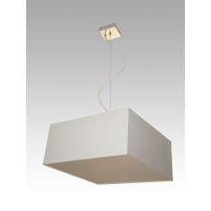 Lampa wisząca Singapur 32 1796 hotelowa abażur biały | Struktura drewna