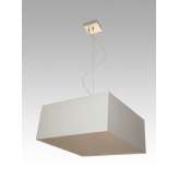 Lampa wisząca Singapur 32 1796 hotelowa abażur biały | Struktura drewna