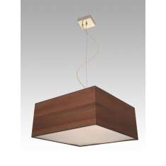 Lampa wisząca Singapur 34 1802 hotelowa abażur orzech