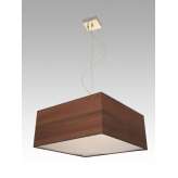 Lampa wisząca Singapur 34 1802 hotelowa abażur orzech