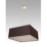 Lampa wisząca Singapur 52 1840 hotelowa abażur brązowy | aluminiowe Wstawki