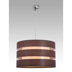 Lampa wisząca Torino 34 1888 hotelowa abażur orzech