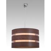 Lampa wisząca Torino 34 1888 hotelowa abażur orzech