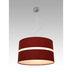 Lampa wisząca Odessa 4 1895 hotelowa abażur bordowy