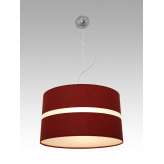 Lampa wisząca Odessa 4 1895 hotelowa abażur bordowy