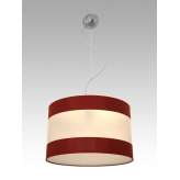 Lampa wisząca Hajfa A 1925 hotelowa abażur bordowy | Plexi mat