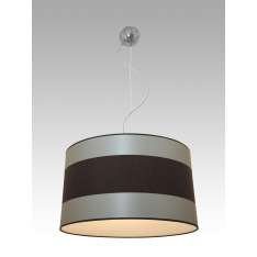 Lampa wisząca Hajfa C 1949 hotelowa abażur brązowo - Aluminiowy