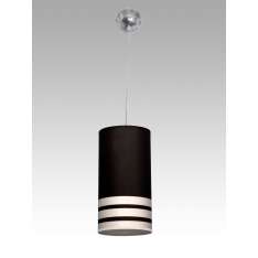 Lampa wisząca Sapporo B 1970 hotelowa abażur czarny | aluminiowe pasy