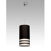 Lampa wisząca Sapporo B 1970 hotelowa abażur czarny | aluminiowe pasy