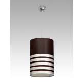 Lampa wisząca Sapporo D 1994 hotelowa abażur brązowy | aluminiowe pasy