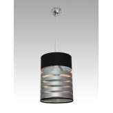 Lampa wisząca Sapporo 2007 hotelowa abażur aluminiowe pasy z czarnym