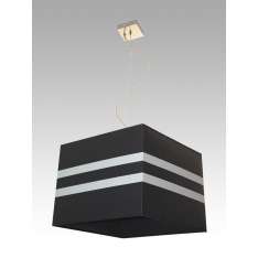 Lampa wisząca Malaga A 2014 hotelowa abażur czarny | aluminiowe pasy