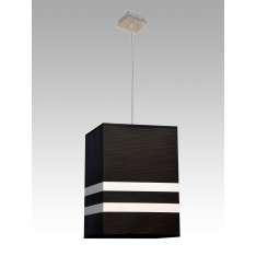 Lampa wisząca Malaga B 2021 hotelowa abażur czarny | aluminiowe pasy