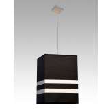 Lampa wisząca Malaga B 2021 hotelowa abażur czarny | aluminiowe pasy