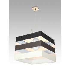 Lampa wisząca Safi A 2038 hotelowa abażur kremowo - Brązowo - czarny