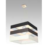 Lampa wisząca Safi A 2038 hotelowa abażur kremowo - Brązowo - czarny