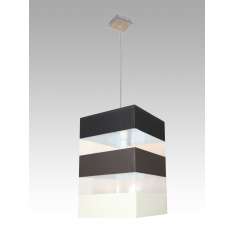 Lampa wisząca Safi B 2045 hotelowa abażur kremowo - Brązowo - czarny