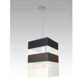 Lampa wisząca Safi B 2045 hotelowa abażur kremowo - Brązowo - czarny