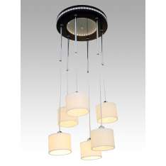 Lampa wisząca Las Vegas 1 6807 hotelowa abażur kremowy