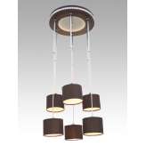 Lampa wisząca Las Vegas 16 6821 hotelowa abażur brązowy