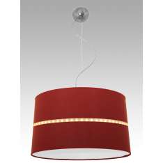 Lampa wisząca Palermo 4 6906 hotelowa abażur bordowy