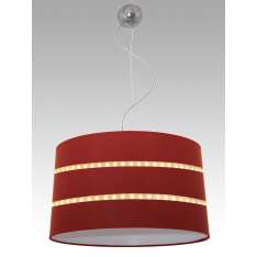 Lampa wisząca Liverpool 4 6944 hotelowa abażur bordowy