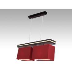 Lampa wisząca Wenecja II - 4 6999 hotelowa abażur bordowy
