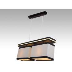 Lampa wisząca Wenecja II - 51 7026 hotelowa abażur kremowy | brązowe paski