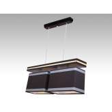 Lampa wisząca Wenecja II - 52 7033 hotelowa abażur brązowy | aluminiowe pasy