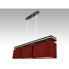 Lampa wisząca Wenecja III - 4 7057 hotelowa abażur bordowy