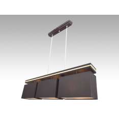 Lampa wisząca Wenecja III - 16 7071 hotelowa abażur brązowy