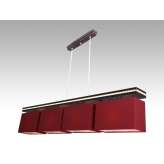 Lampa wisząca Wenecja IV - 4 7118 hotelowa abażur bordowy