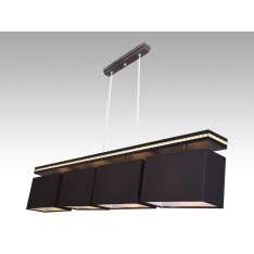 Lampa wisząca Wenecja IV - 16 7132 hotelowa abażur brązowy