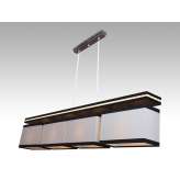 Lampa wisząca Wenecja IV - 51 7149 hotelowa abażur kremowy | brązowe paski