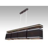 Lampa wisząca Wenecja IV - 52 7156 hotelowa abażur brązowy | aluminiowe pasy