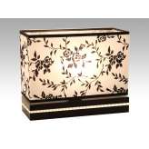 Lampa wisząca New York - 13 4001 hotelowa abażur biały z czarnym wzorem