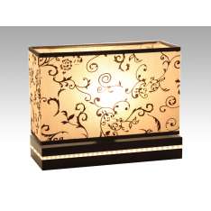 Lampa Valencja 2 6180 kinkiet hotelowa abażur beżowy z czarnym wzorem