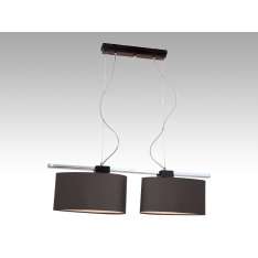 Lampa wisząca Gaja 16 8597 hotelowa abażur brązowy